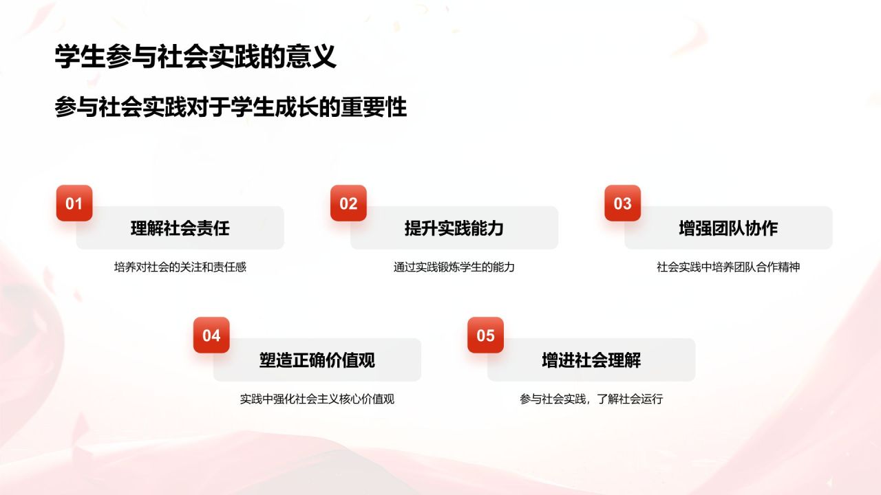 红色党政风社会主义核心价值观思想教育主题班会PPT模板
