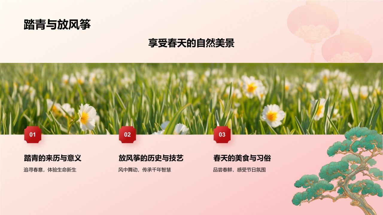 红色国潮风中国传统节日习俗PPT模板