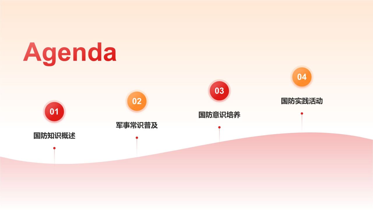 红色党政风国防知识科普PPT模板