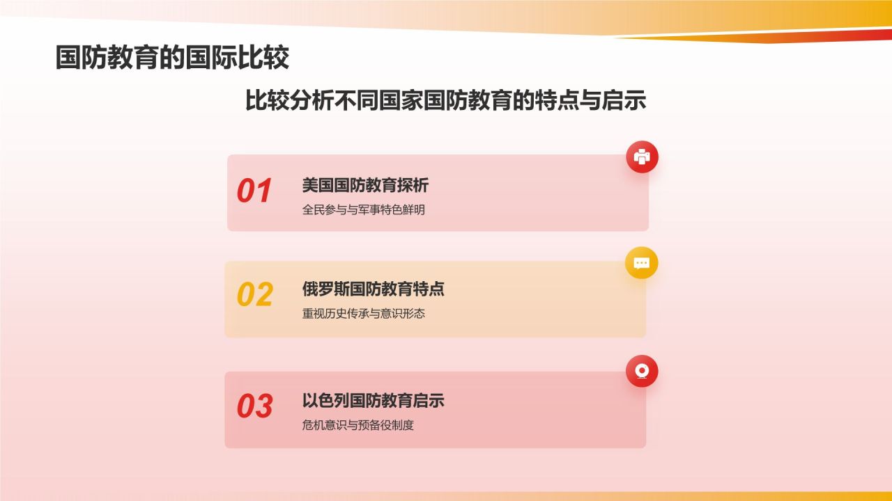 红色党政风国防知识科普PPT模板