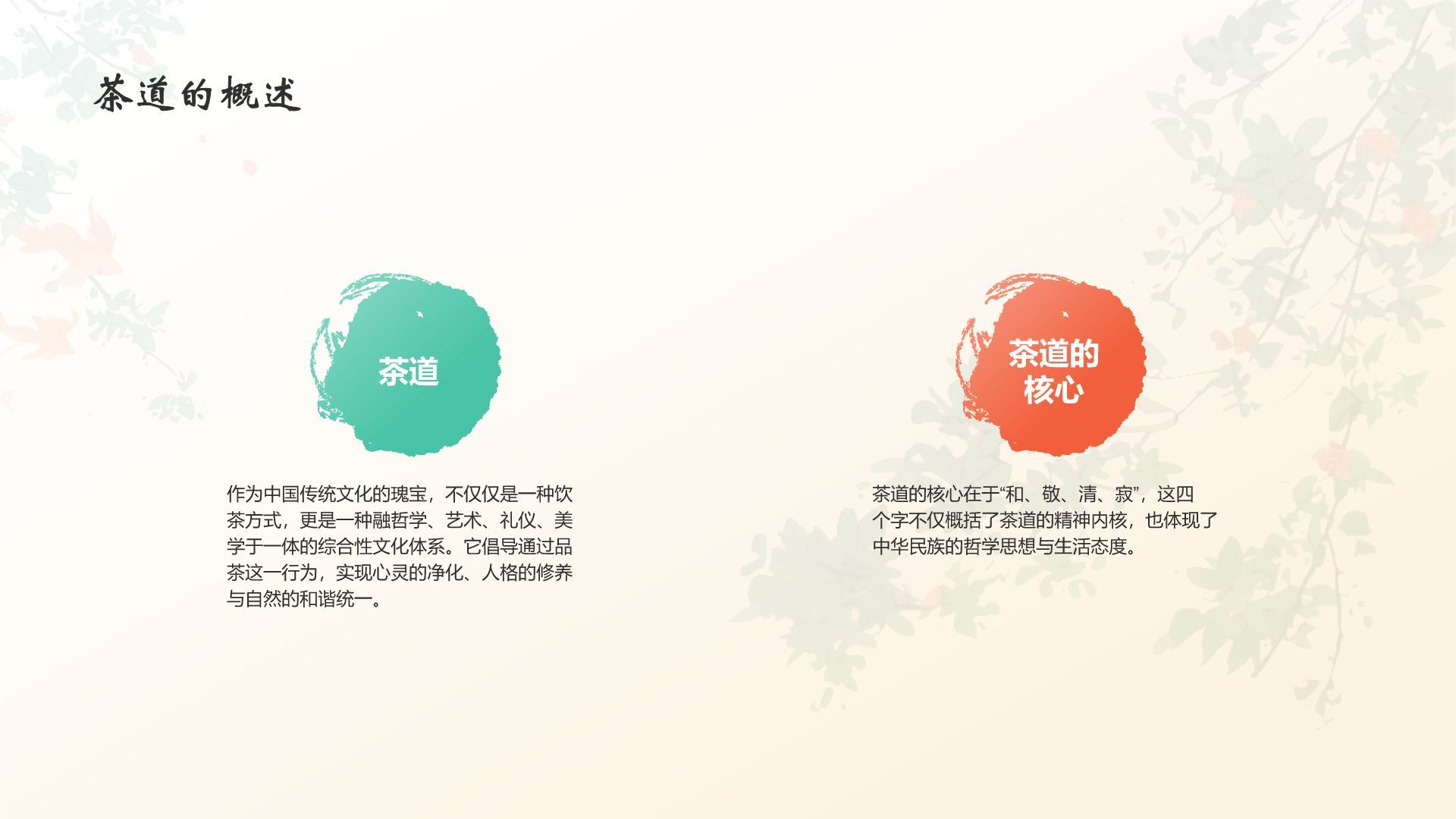 蓝色国潮风中国十大国粹——茶道PPT模板