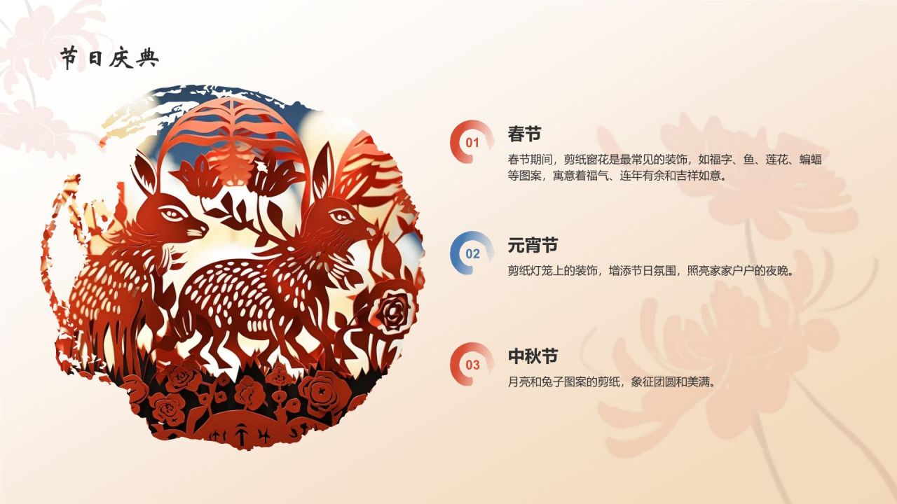 红色复古风中国十大国粹——剪纸PPT模板