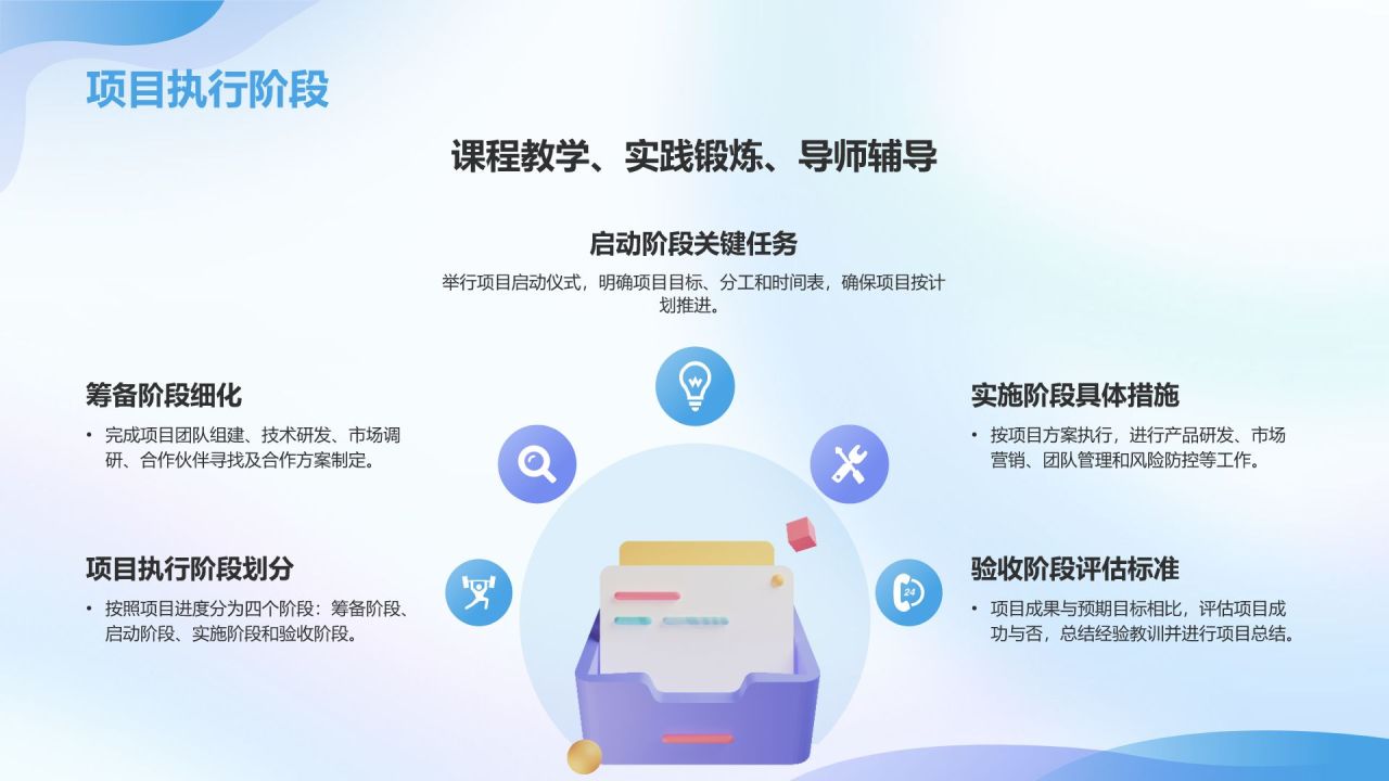 蓝色渐变风大学生互联网+创新创业项目计划书PPT模板