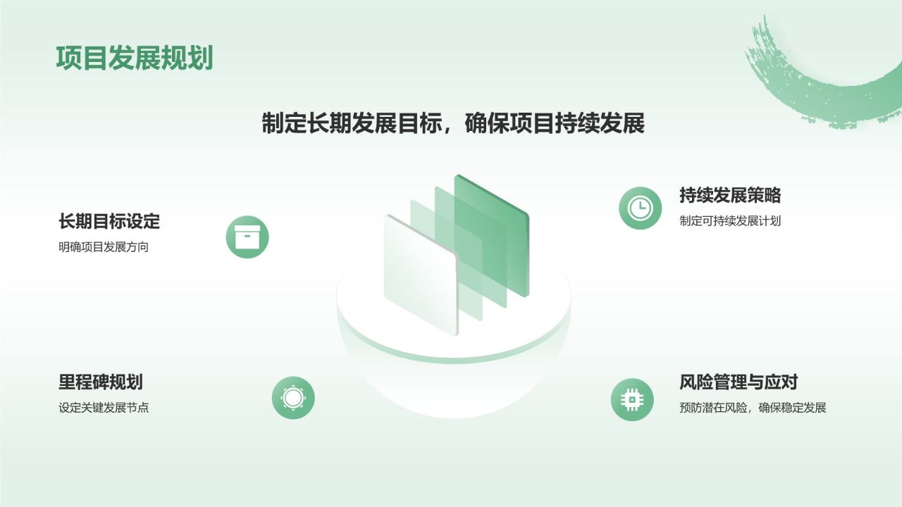 绿色水墨风大学生互联网+创新创业项目计划书PPT模板