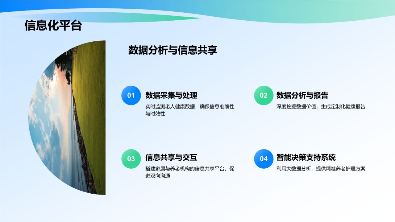 蓝色商务风智慧养老商业计划书PPT模板