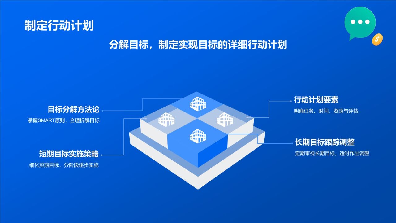 蓝色插画风大学生职业规划大赛PPT模板