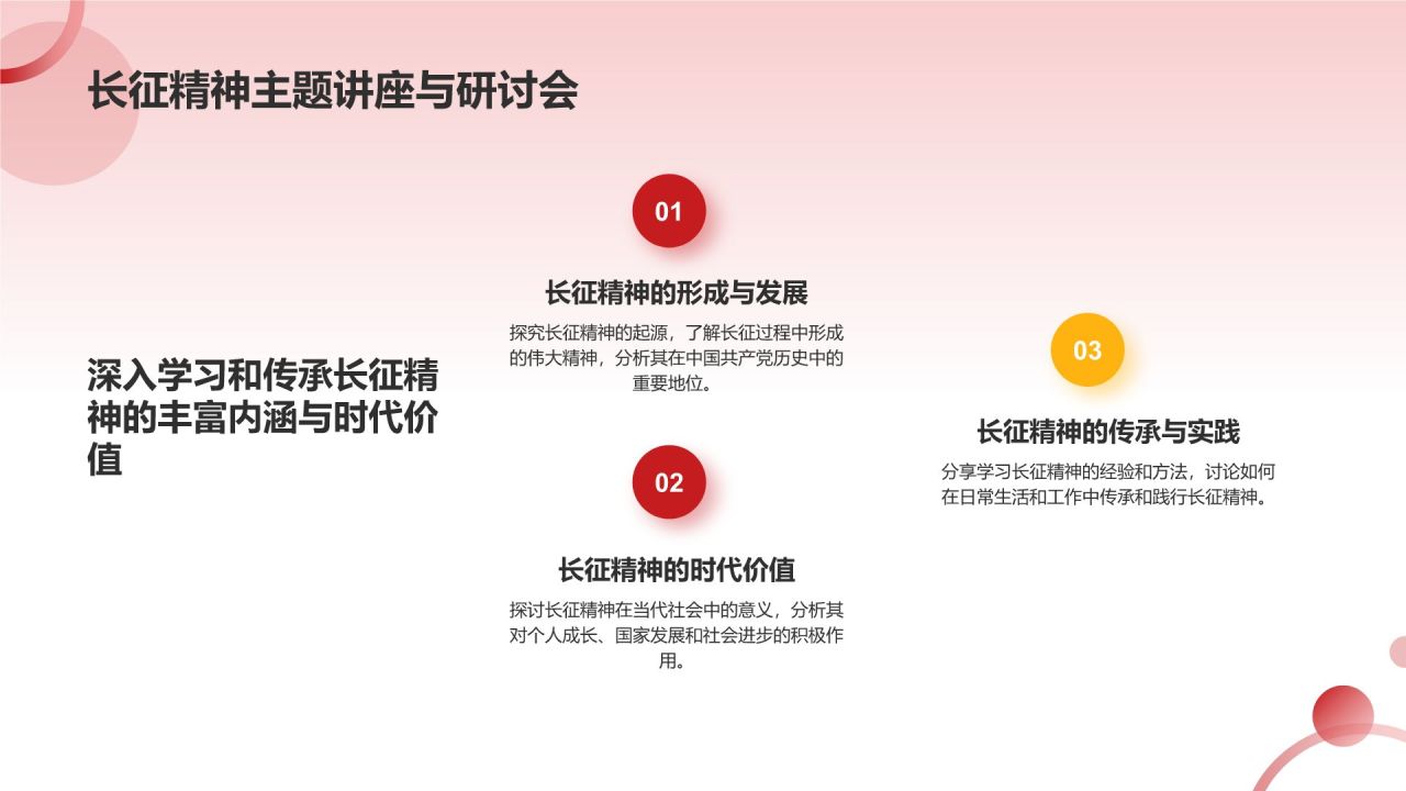 红色党政风弘扬长征精神纪念长征胜利纪念日PPT模板