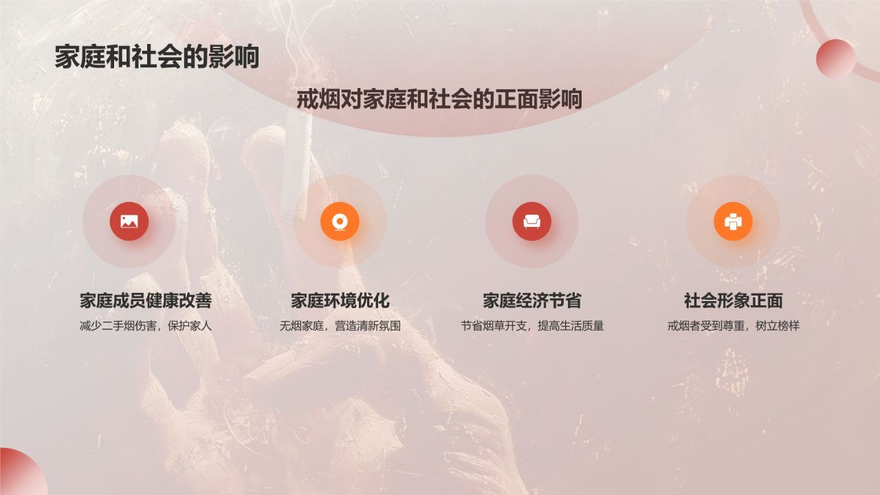 红色手绘风世界无烟日禁止吸烟公益宣传PPT模板