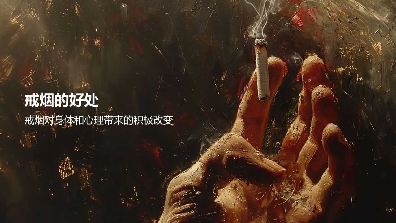 红色手绘风世界无烟日禁止吸烟公益宣传PPT模板