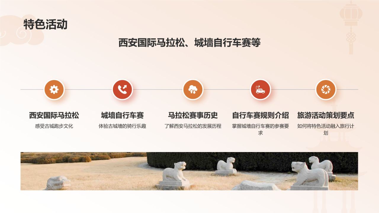 橙色摄影风旅游出行计划旅游攻略PPT模板