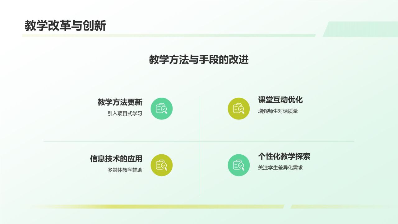 绿色商务风教育工作总结汇报PPT模板