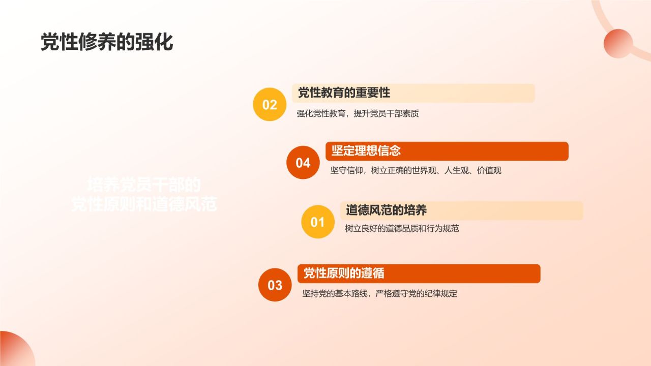 橙色党政风坚守理想信念 筑牢信仰之基PPT模板