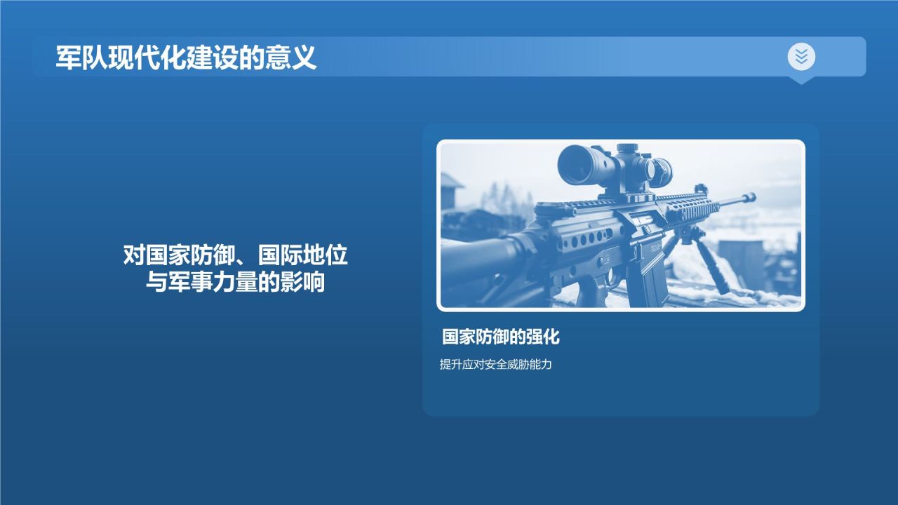蓝色商务风军队建设PPT模板