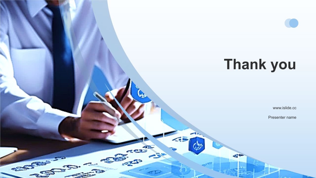 蓝色商务风个人简介PPT模板