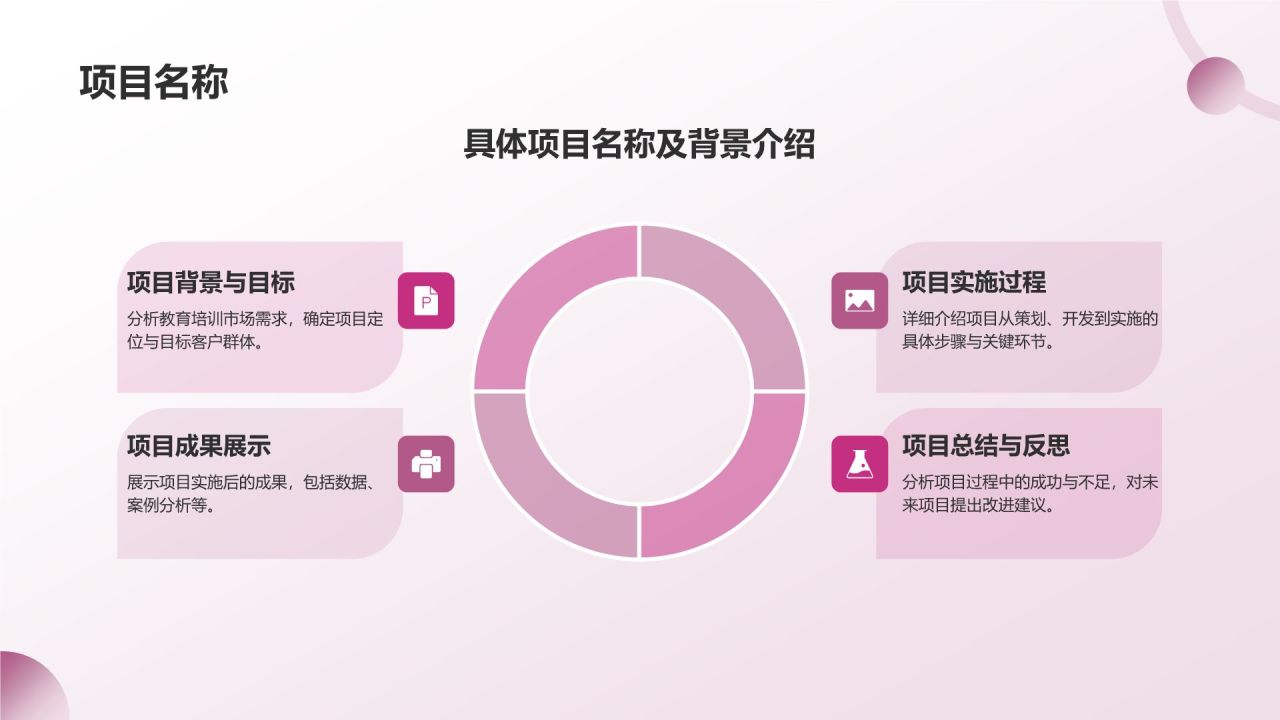粉色简约风自我介绍PPT模板
