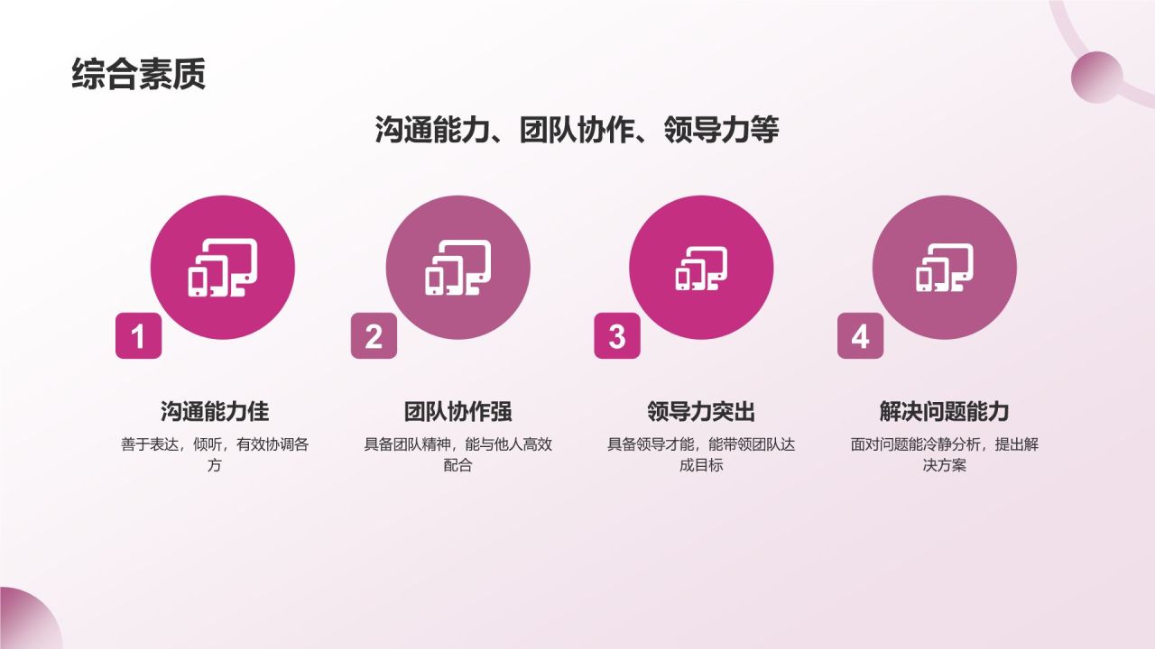 粉色简约风自我介绍PPT模板