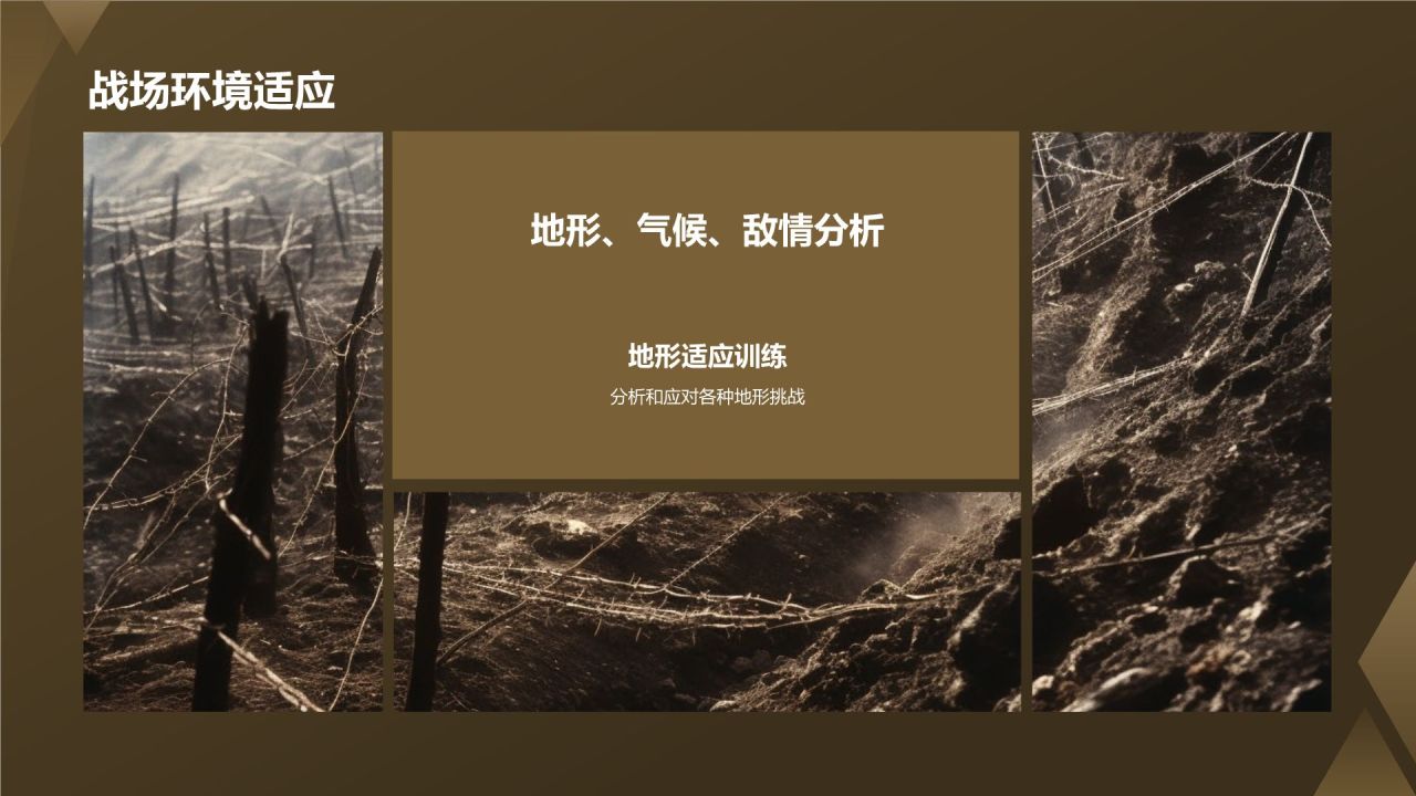 黄灰色渐变风军事部队PPT模板