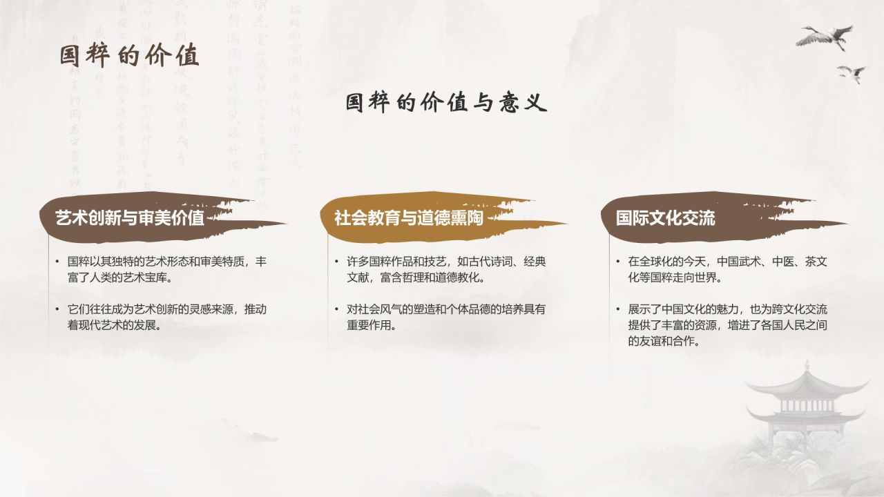 灰色水墨风中国十大国粹详细介绍PPT模板