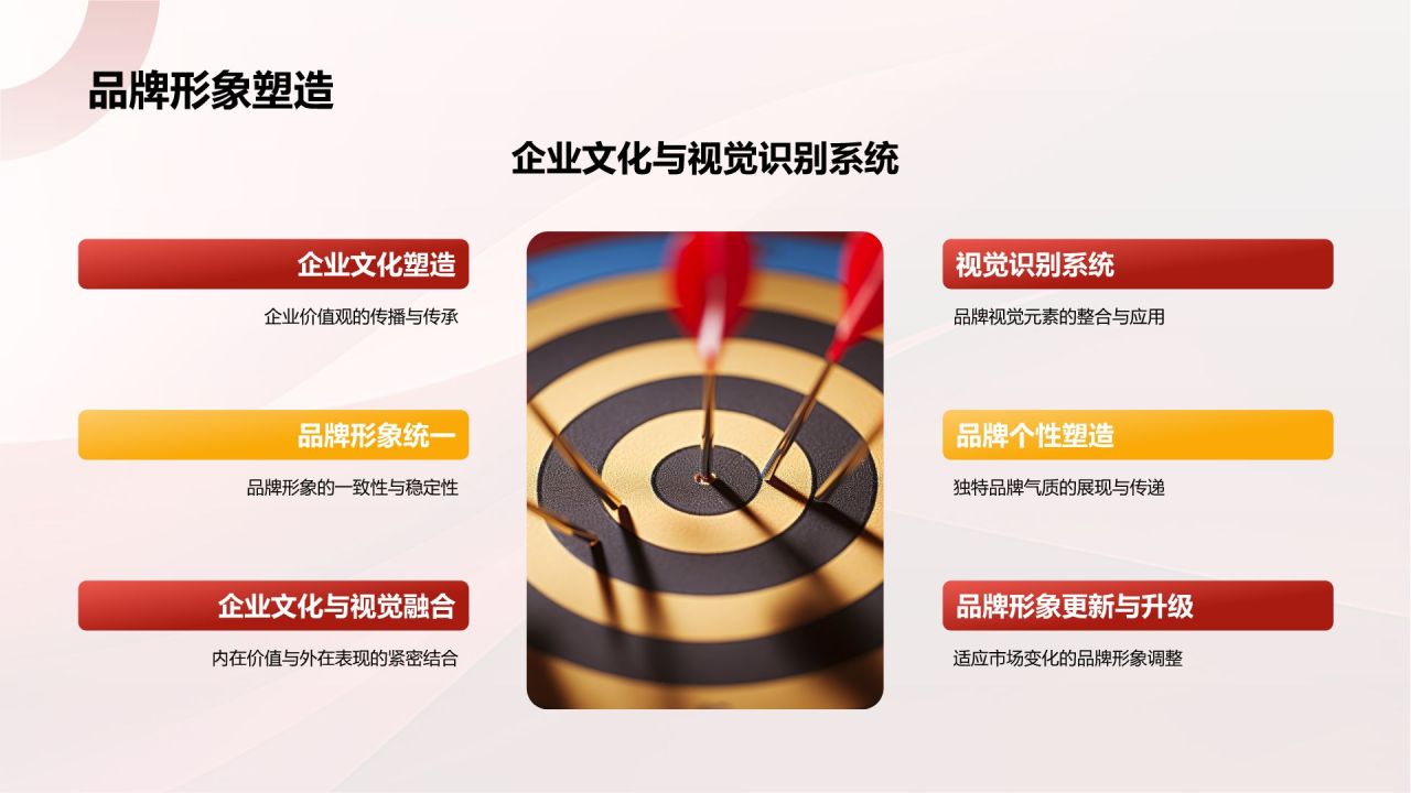 红色简约风通用的品牌推手PPT模板