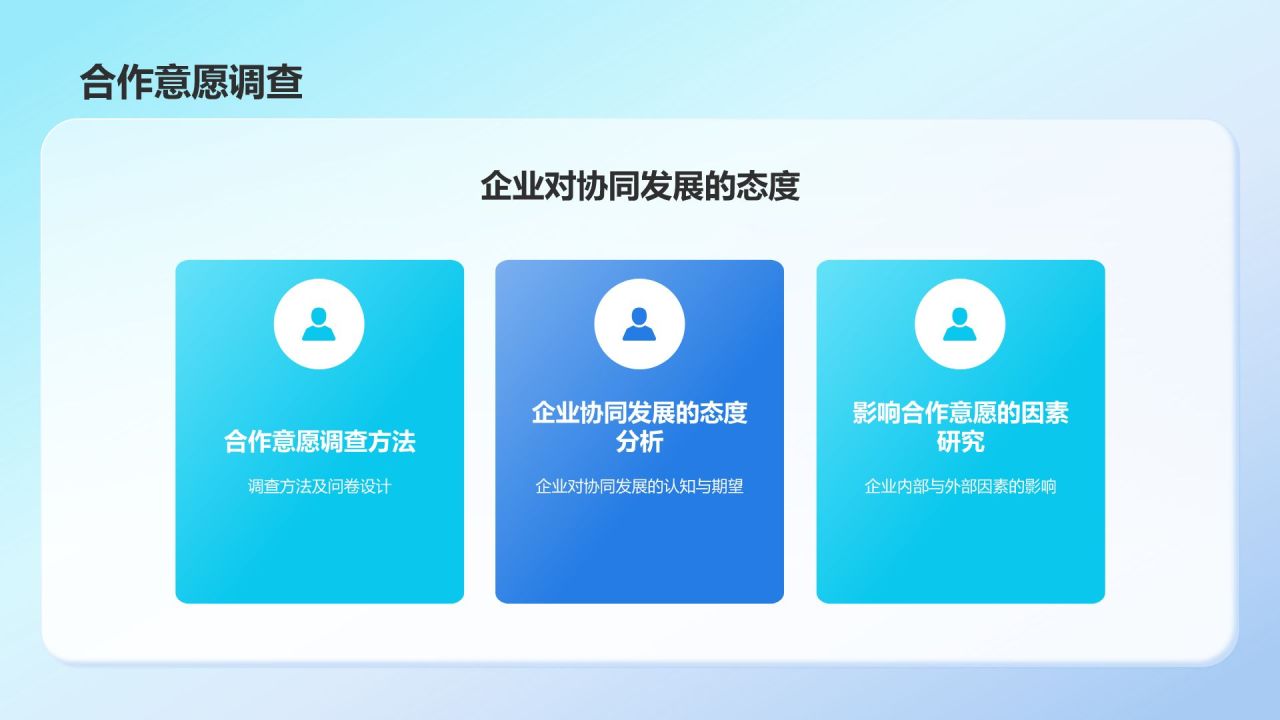 蓝色3D风产业协同发展策略PPT模板
