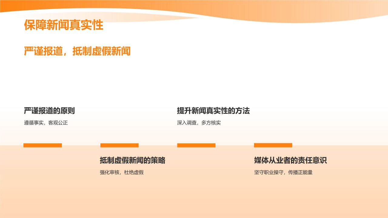 橙色渐变风媒体社会责任研讨会PPT模板