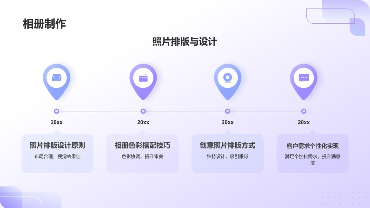 紫色摄影风婚礼策划服务PPT模板