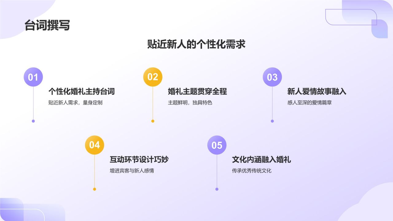 紫色摄影风婚礼策划服务PPT模板
