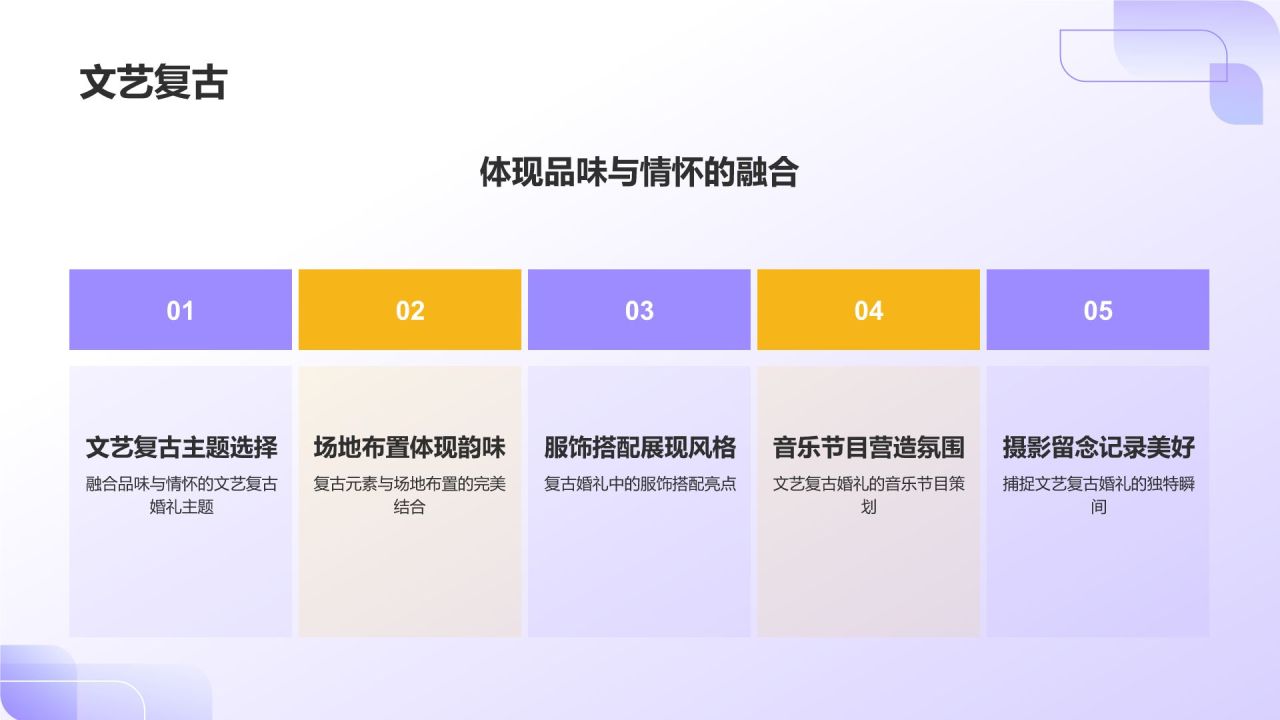 紫色摄影风婚礼策划服务PPT模板