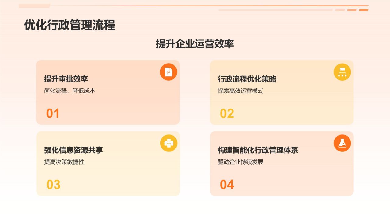 橙色商务风人资行政智慧平台PPT模板