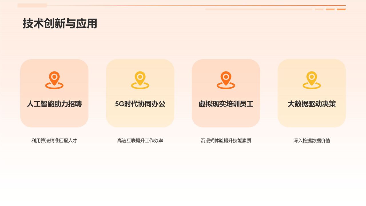 橙色商务风人资行政智慧平台PPT模板