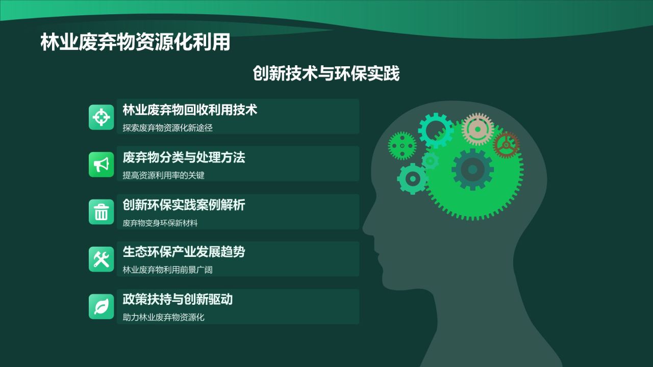 绿色摄影风林业年终总结PPT模板