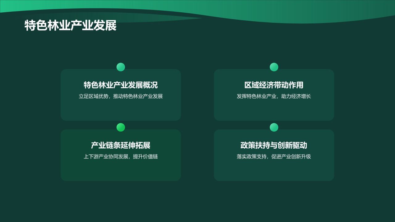 绿色摄影风林业年终总结PPT模板