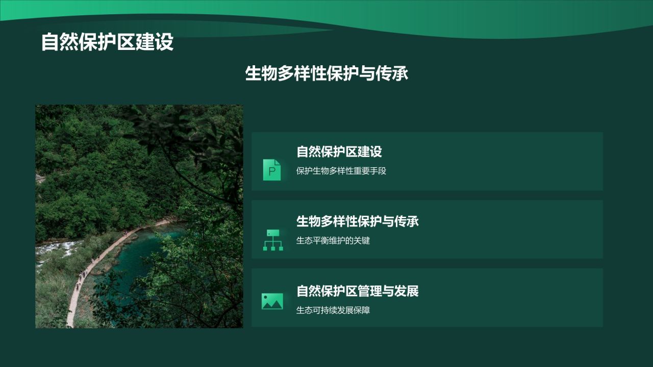 绿色摄影风林业年终总结PPT模板