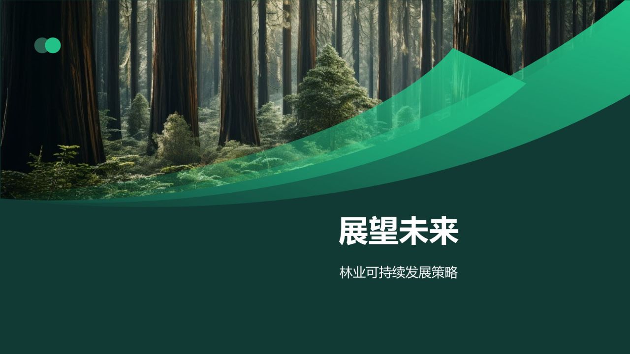 绿色摄影风林业年终总结PPT模板