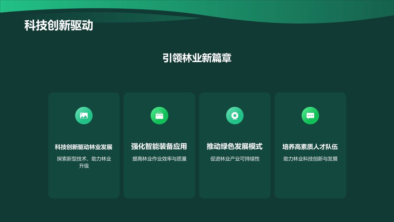 绿色摄影风林业年终总结PPT模板