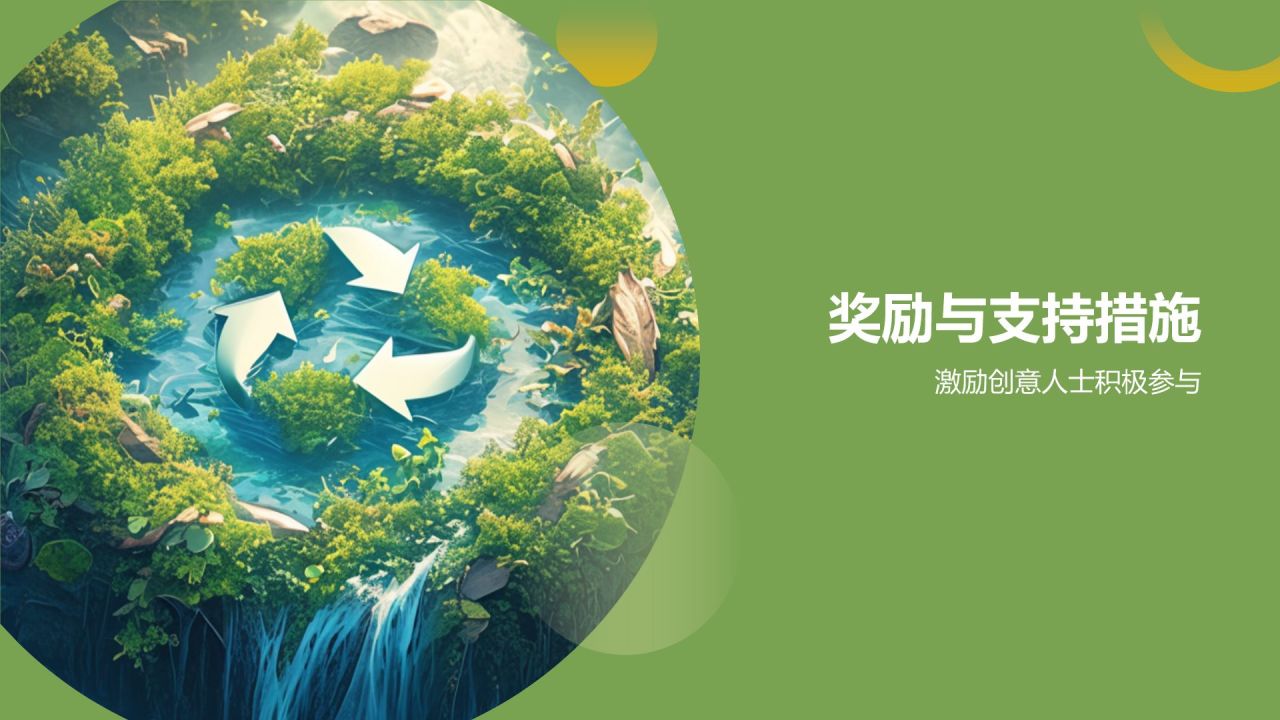 绿色商务风环保创意征集活动PPT模板