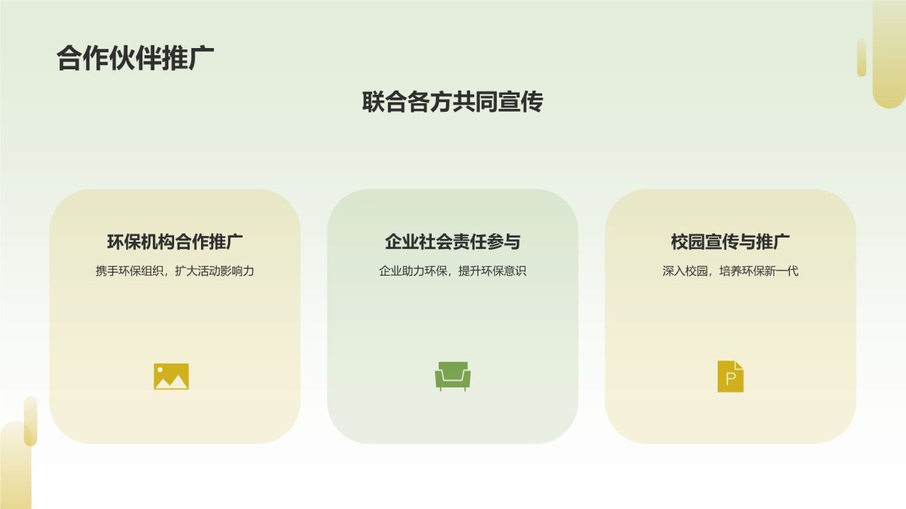 绿色商务风环保创意征集活动PPT模板