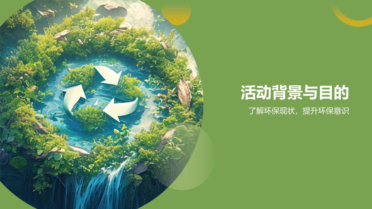 绿色商务风环保创意征集活动PPT模板