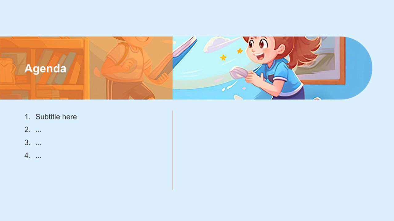 蓝色插画风防止校园欺凌PPT主题