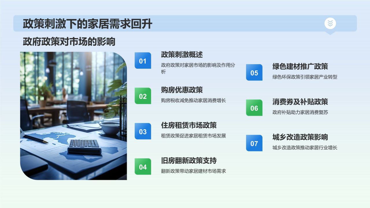 蓝色渐变风年中总结PPT模板
