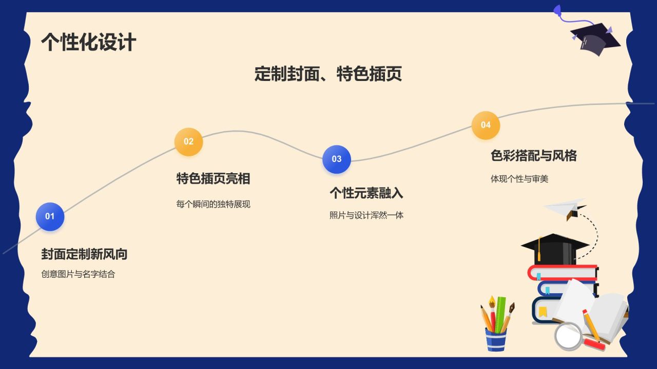 紫色插画风青春毕业纪念相册图集PPT模板
