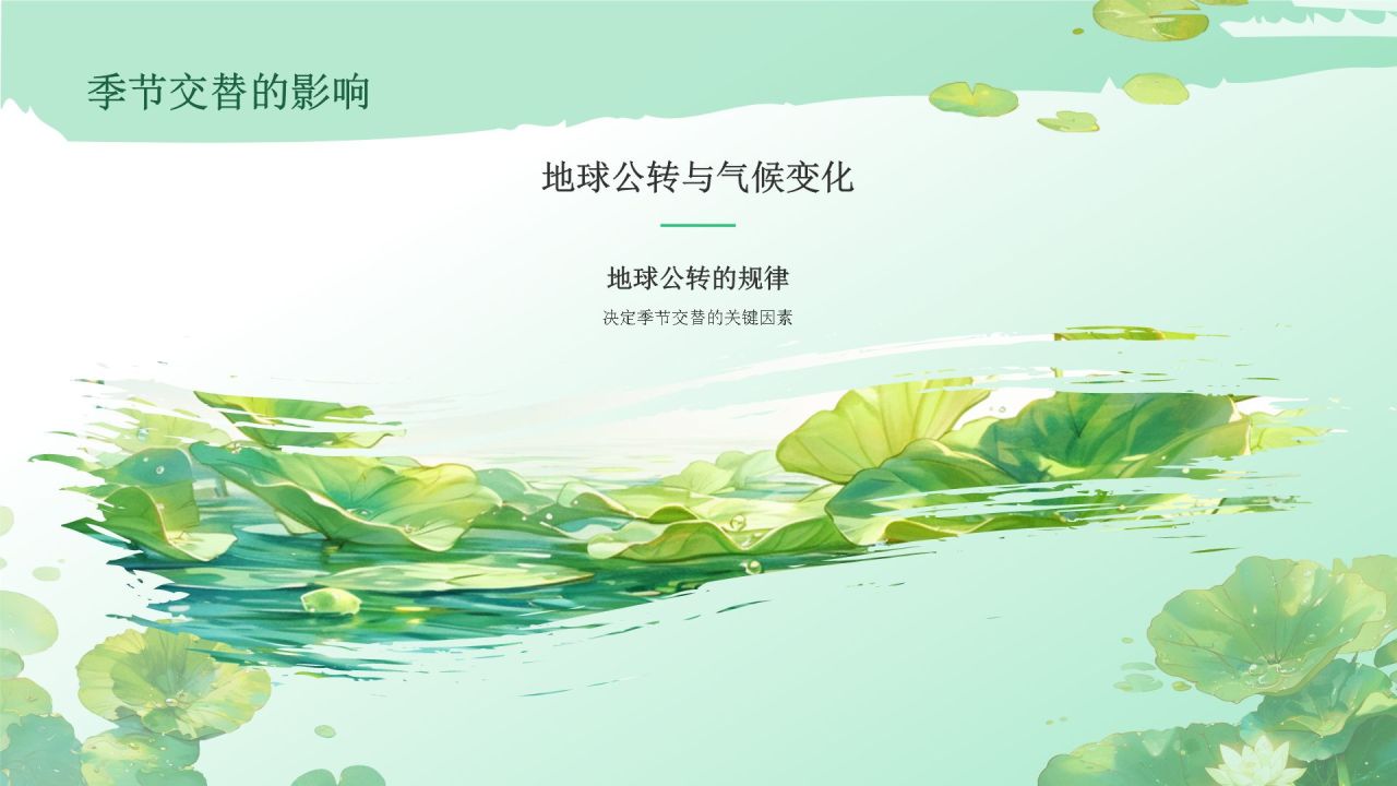 绿色插画风二十四节气——夏至PPT模板