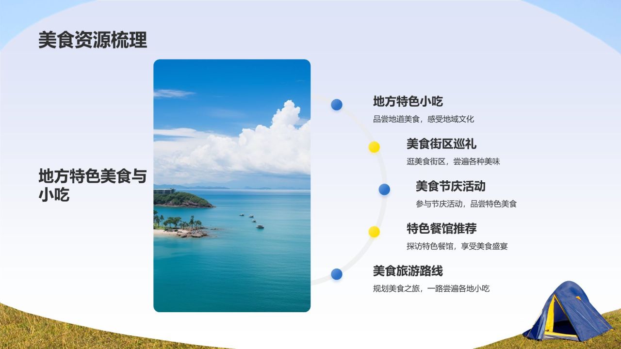 紫色摄影风暑期旅游PPT模板