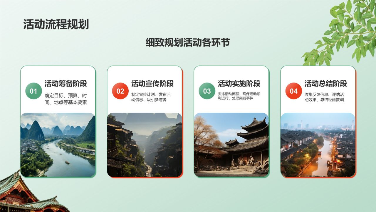 绿色摄影风暑期旅游PPT模板