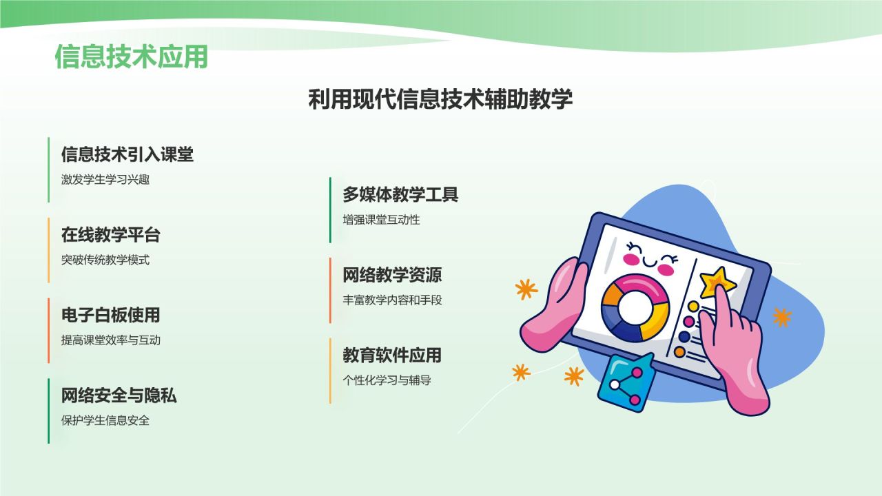 绿色插画风班主任经验交流——教师总结PPT模板