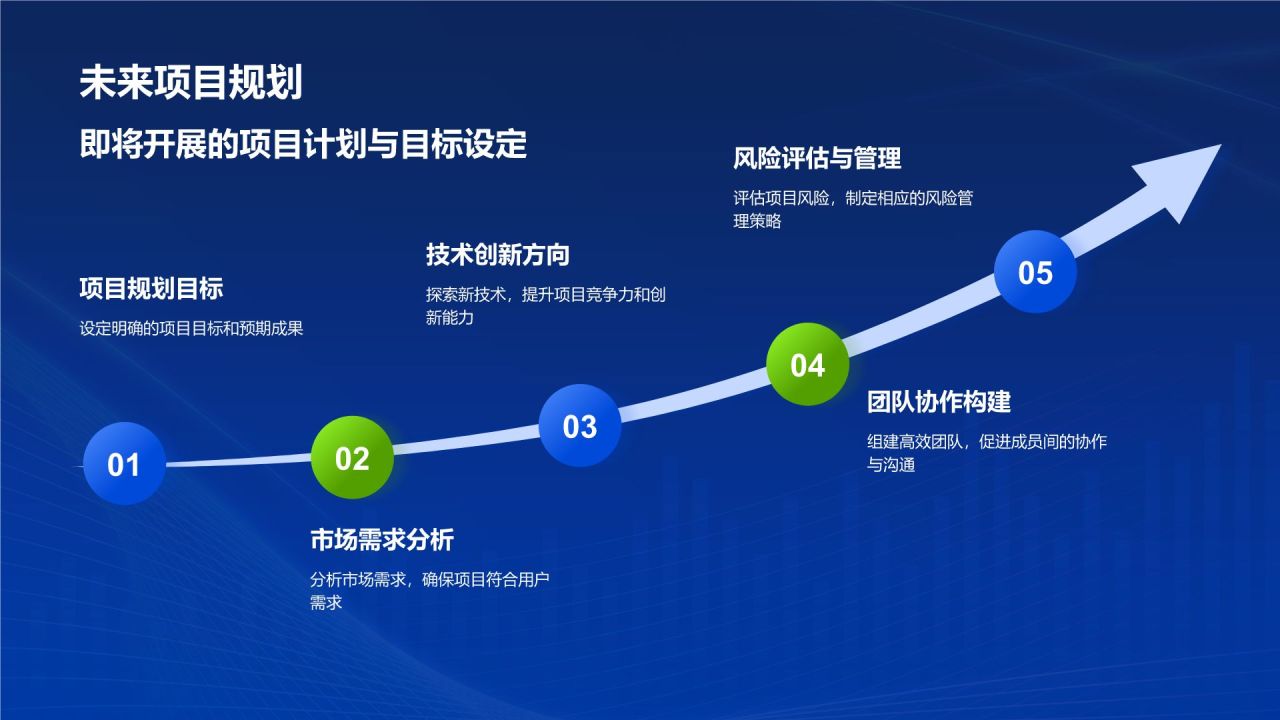 蓝色渐变风个人简介PPT模板
