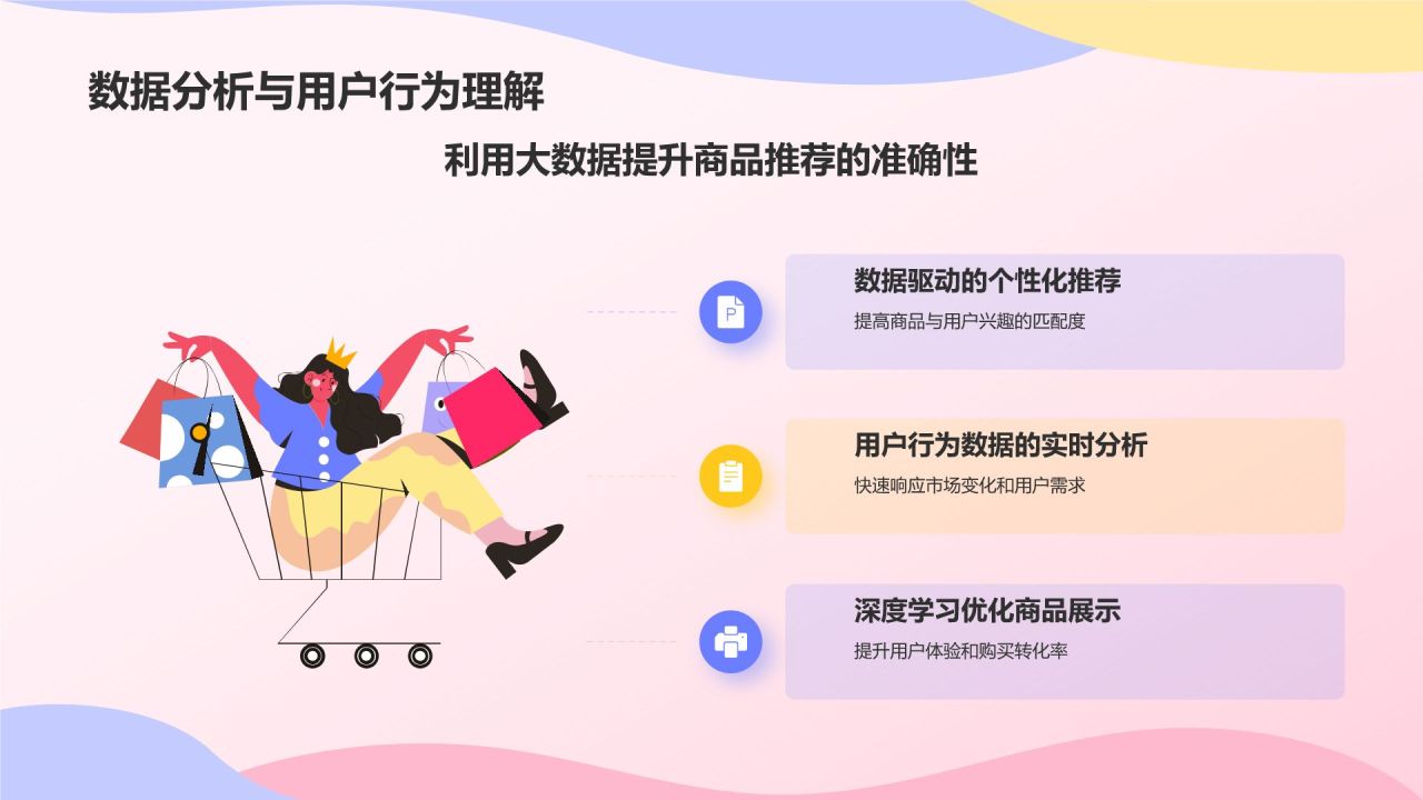 蓝色插画风电商带货主播优势分析PPT模板