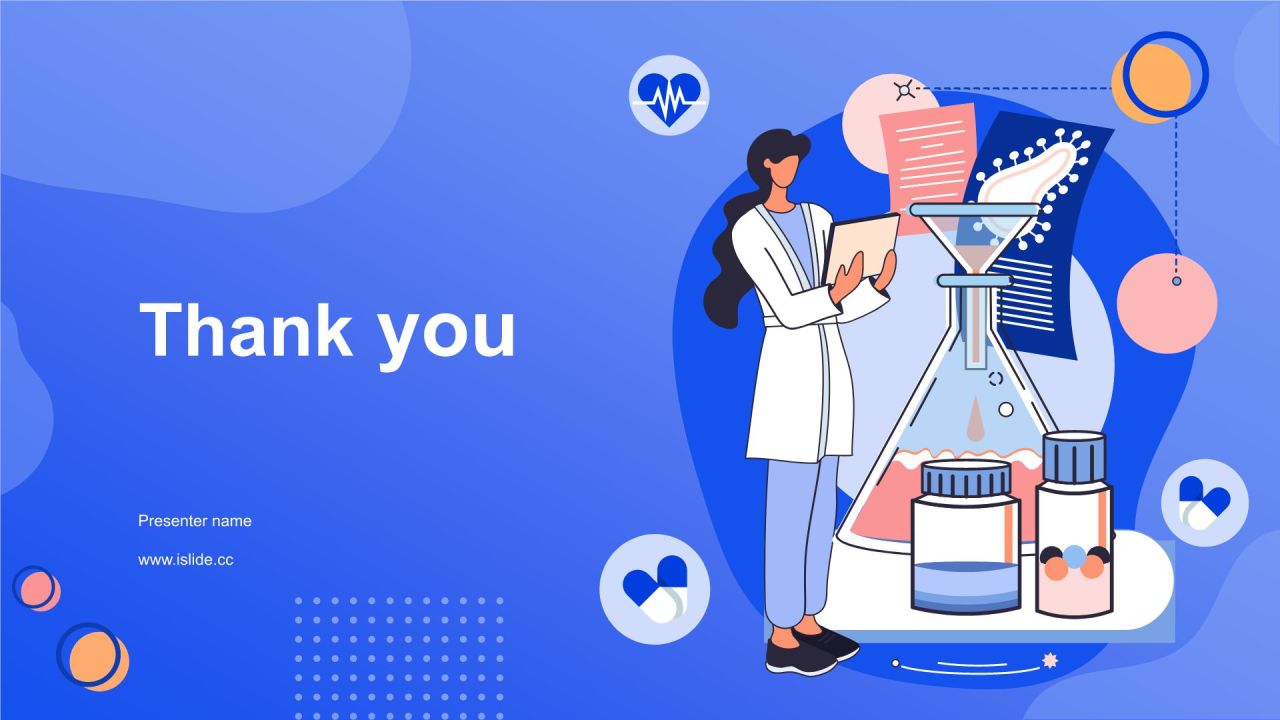 蓝色插画风护理疑难病例讨论流程PPT模板