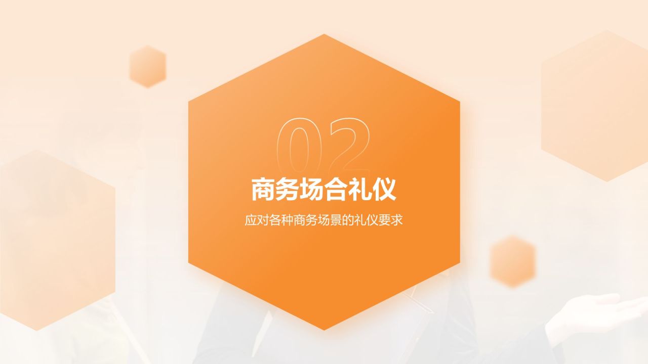 橙色商务风职场礼仪培训PPT模板