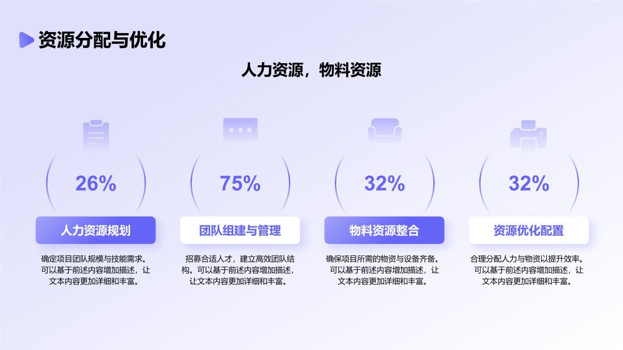 蓝色几何风有效的项目管理PPT模板